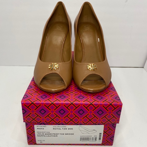 tory burch jolie peep toe wedge